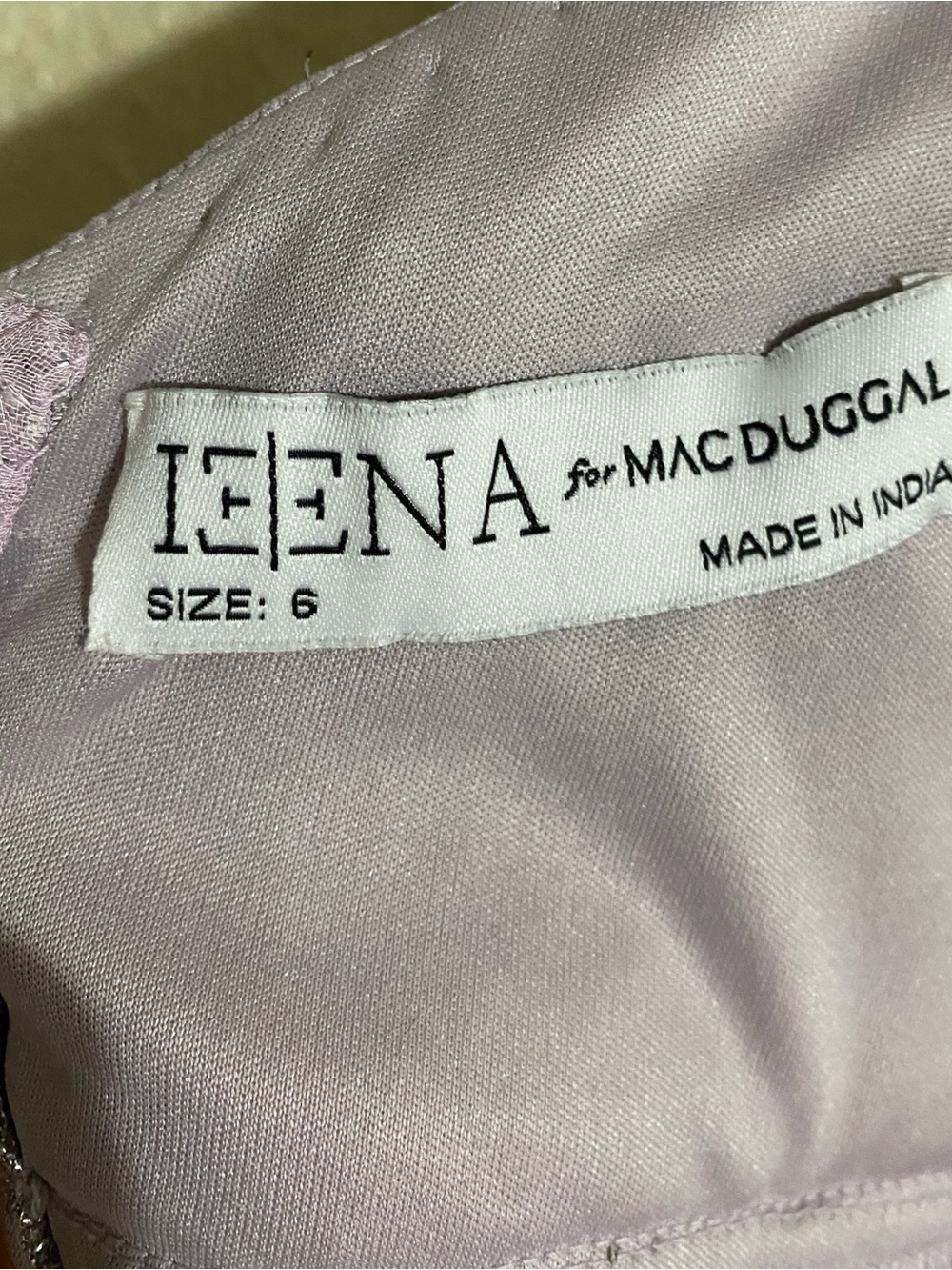 NWT Ieena for Mac Duggal Lilac Braided Strap A-line Floral Gown 9310 Size 6 - Picture 10 of 16